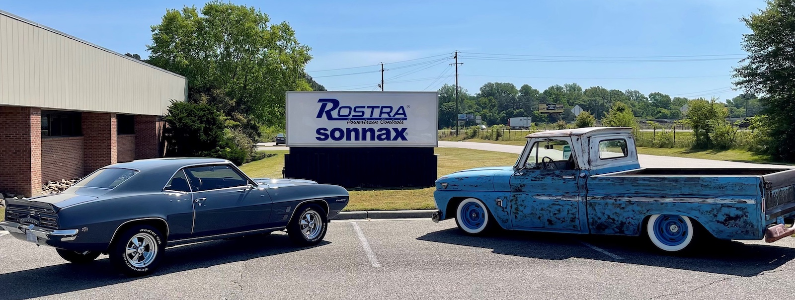 A pair of employee vehicles at the company’s Laurinburg, N.C. facility.